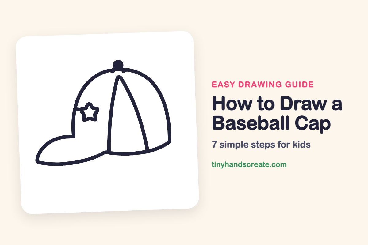 How to Draw a Baseball Cap: easy drawing guide for kids