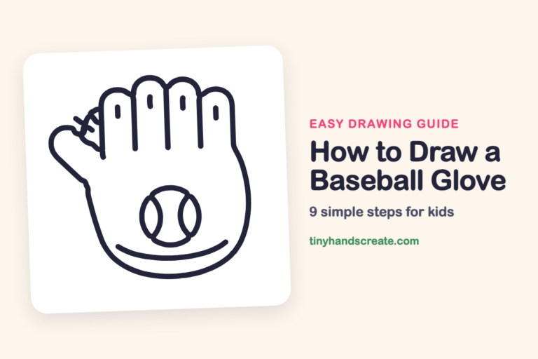 How to Draw a Baseball Glove step by step
