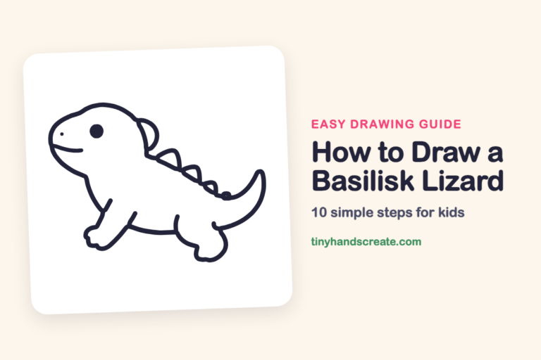 How to Draw a Basilisk Lizard: easy drawing guide for kids