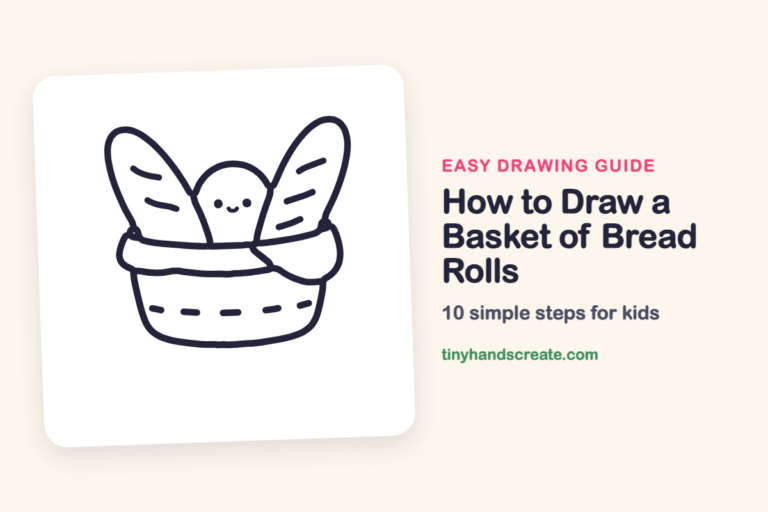 How to Draw a Basket of Bread Rolls: easy drawing guide for kids