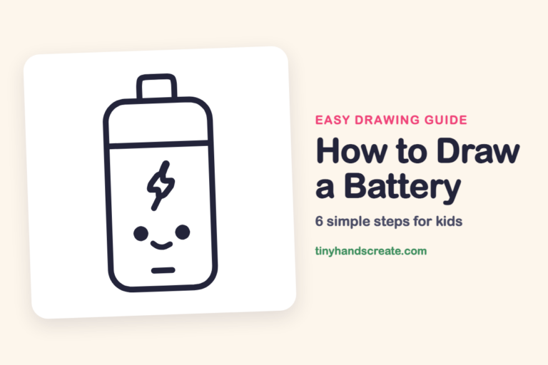 How to Draw a Battery: easy drawing guide for kids
