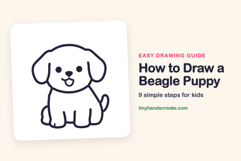 How to Draw a Beagle Puppy: easy drawing guide for kids