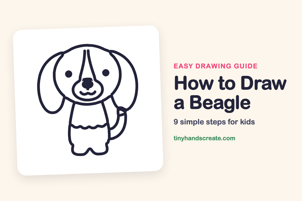 How to Draw a Beagle: easy drawing guide for kids