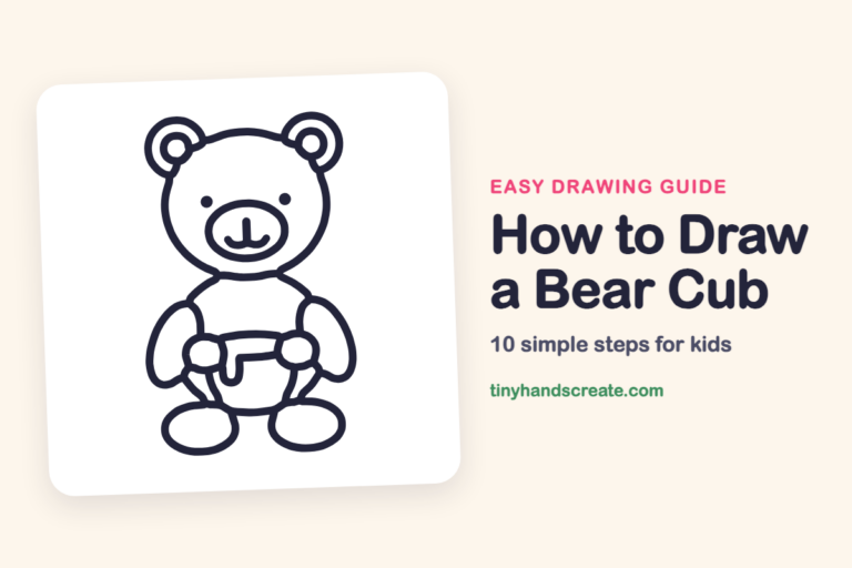 How to Draw a Bear Cub: easy drawing guide for kids