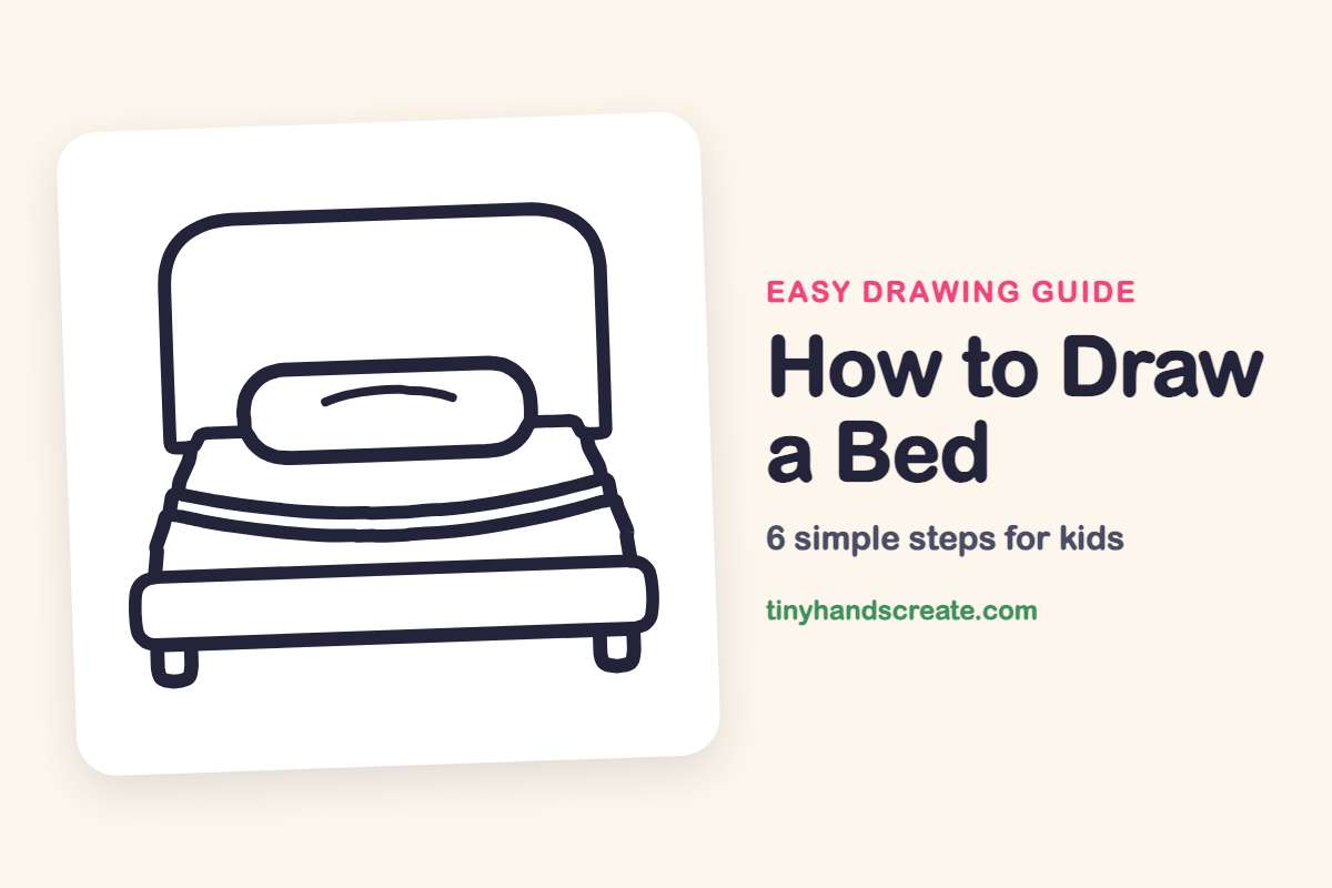 How to Draw a Bed: easy drawing guide for kids