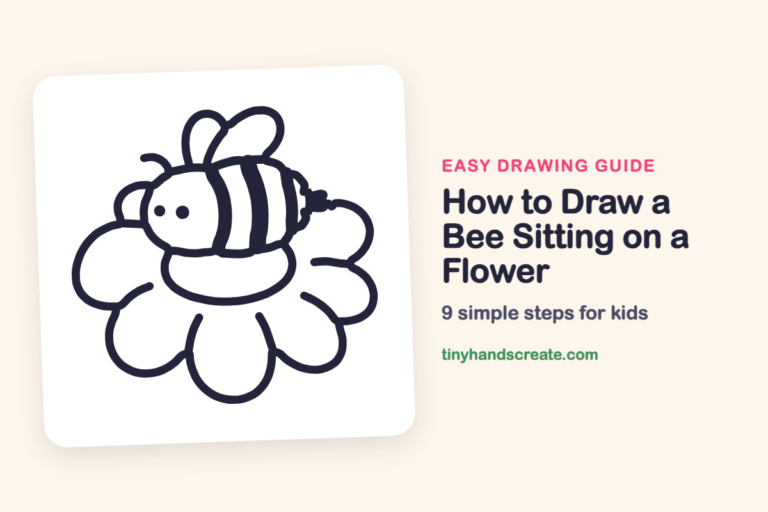 How to Draw a Bee Sitting on a Flower: easy drawing guide for kids
