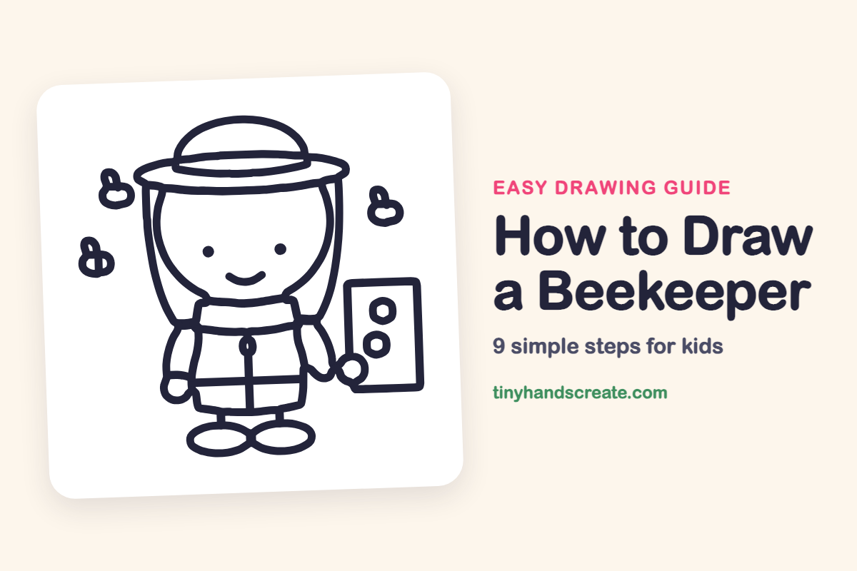 How to Draw a Beekeeper: easy drawing guide for kids