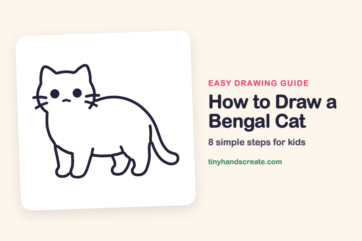 How to Draw a Bengal Cat: easy drawing guide for kids