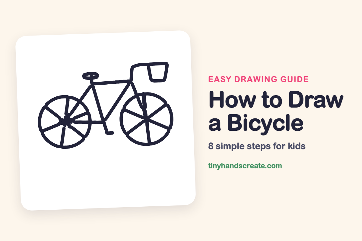 How to Draw a Bicycle: easy drawing guide for kids
