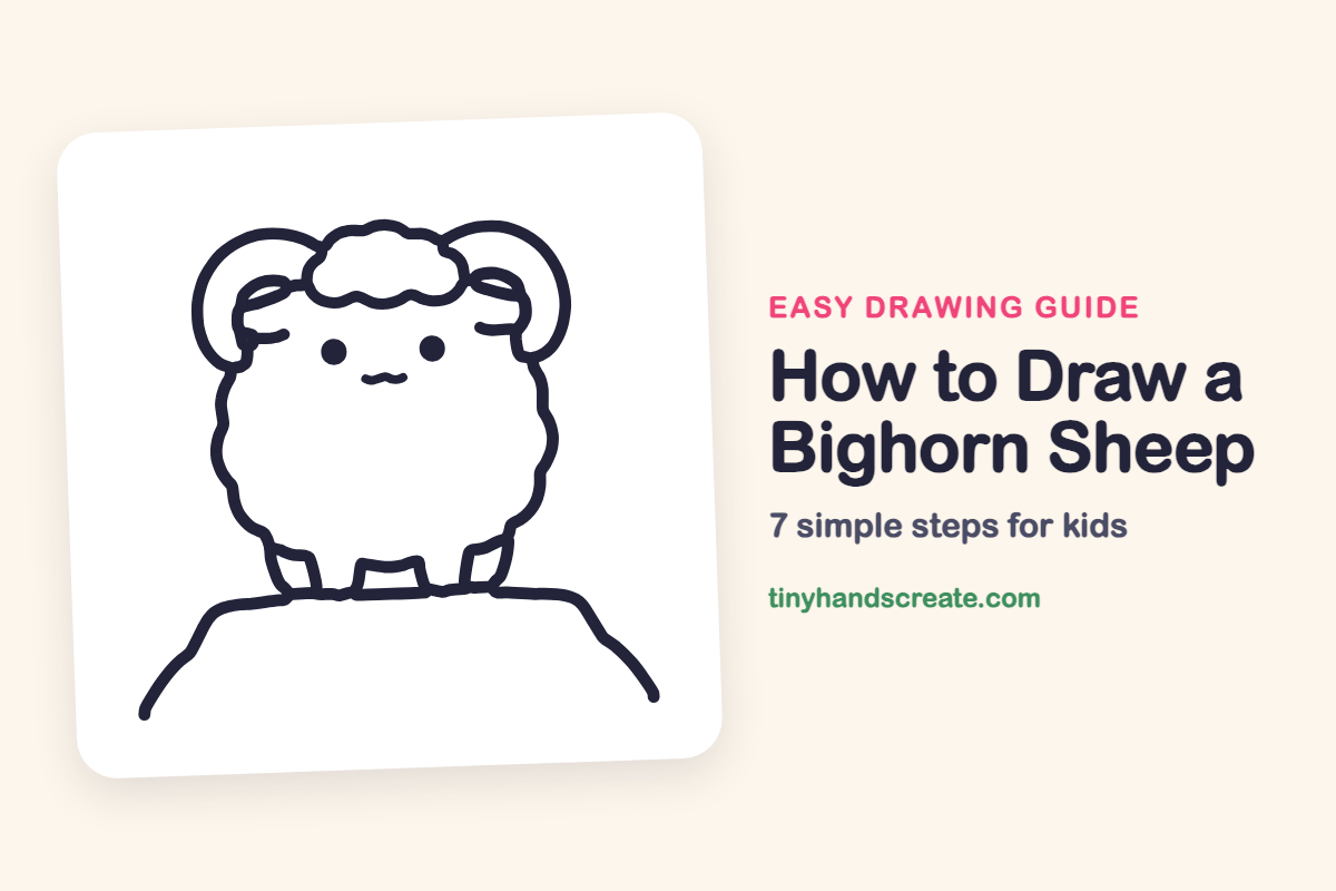 How to Draw a Bighorn Sheep: easy drawing guide for kids