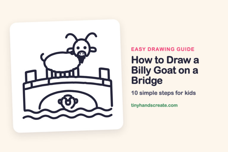 How to Draw a Billy Goat on a Bridge step by step