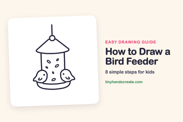 How to Draw a Bird Feeder: easy drawing guide for kids