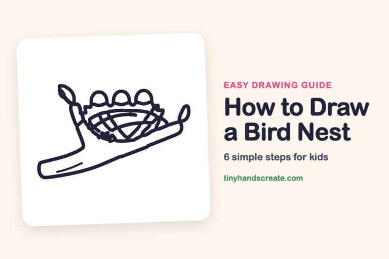 How to Draw a Bird Nest: easy drawing guide for kids