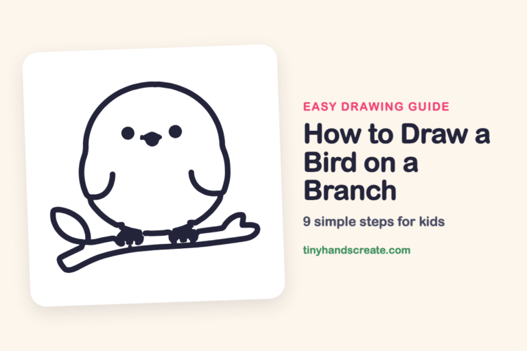 How to Draw a Bird on a Branch: easy drawing guide for kids