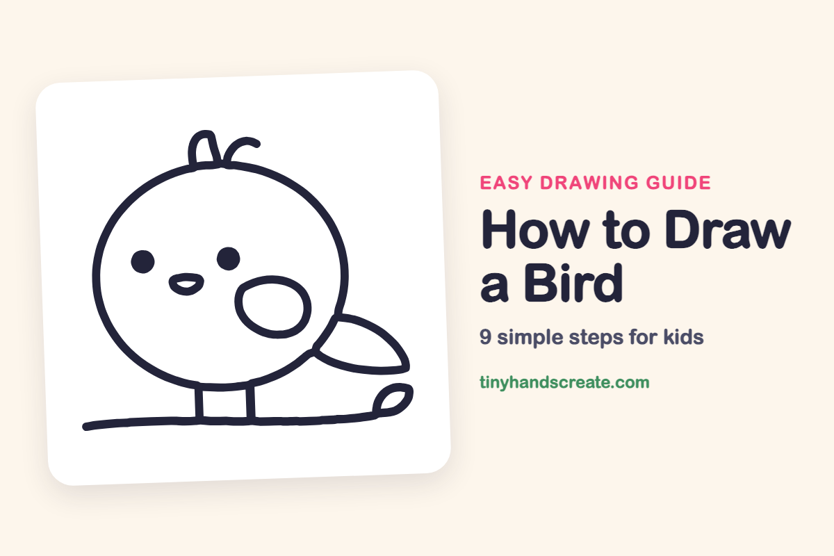 How to Draw a Bird: easy drawing guide for kids