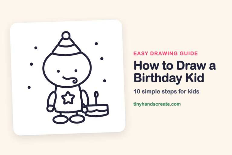 How to Draw a Birthday Kid step by step