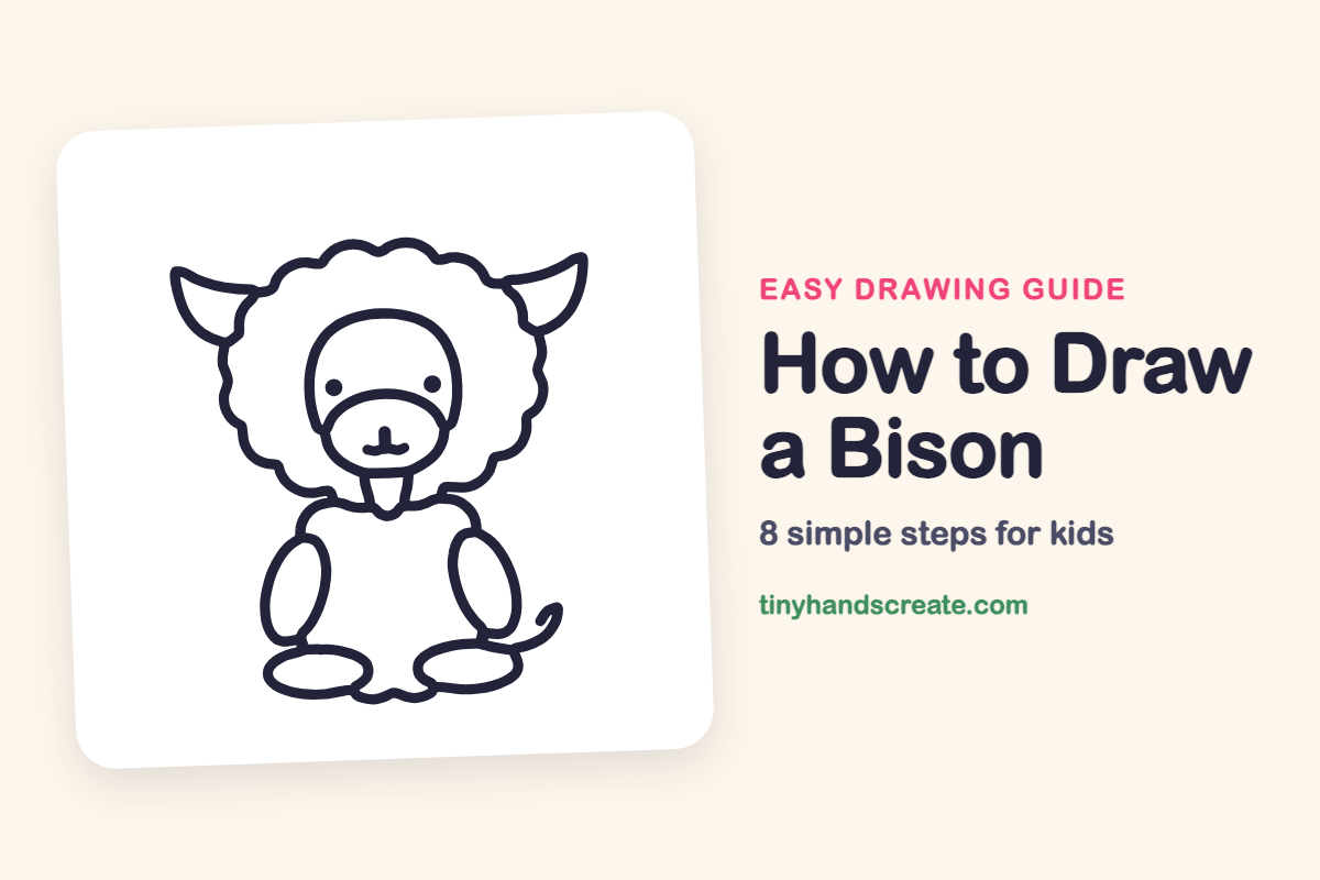 How to Draw a Bison: easy drawing guide for kids