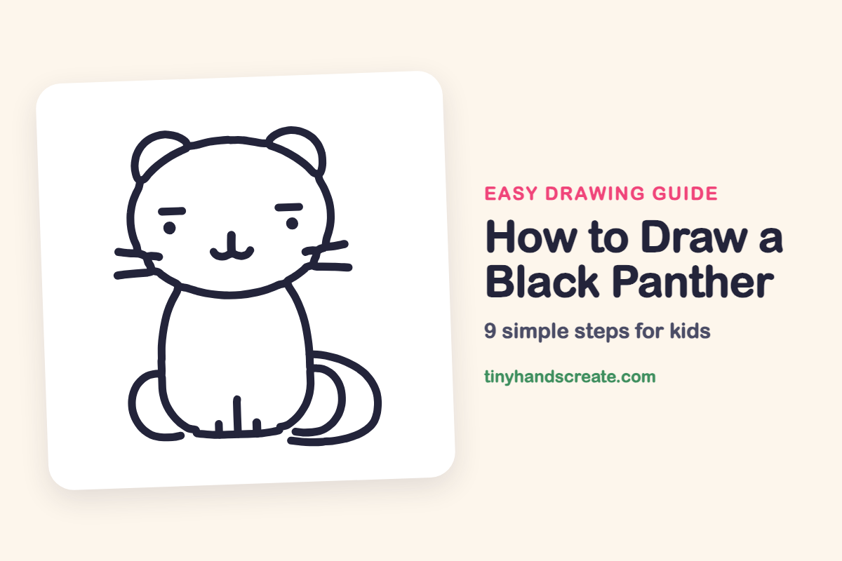How to Draw a Black Panther: easy drawing guide for kids