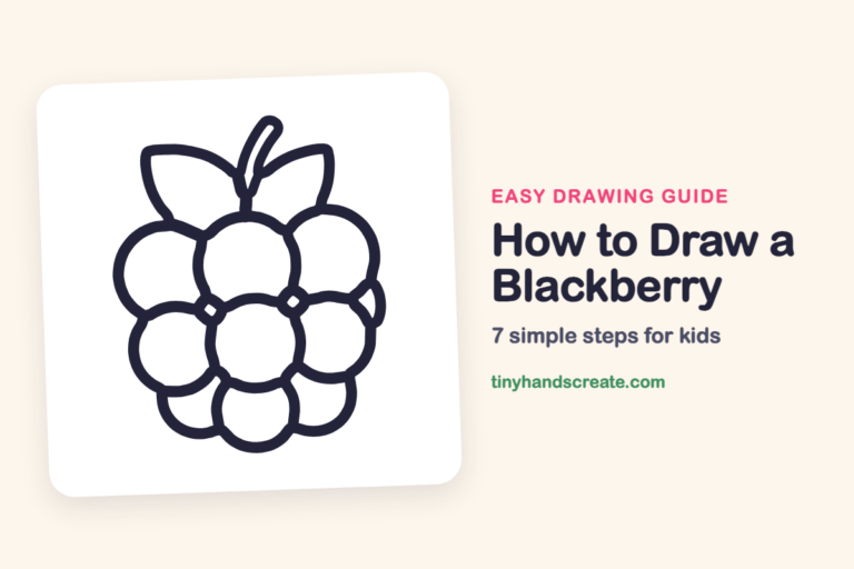 How to Draw a Blackberry: easy drawing guide for kids