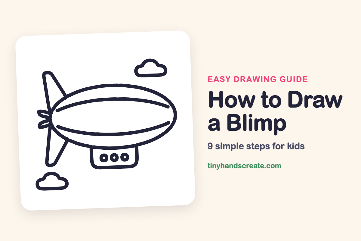 How to Draw a Blimp: easy drawing guide for kids
