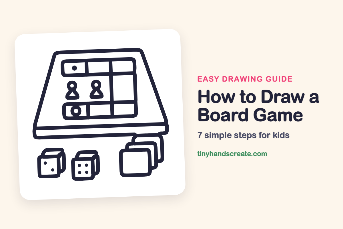 How to Draw a Board Game: easy drawing guide for kids