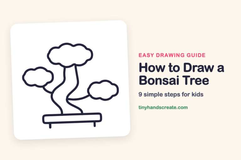 How to Draw a Bonsai Tree: easy drawing guide for kids