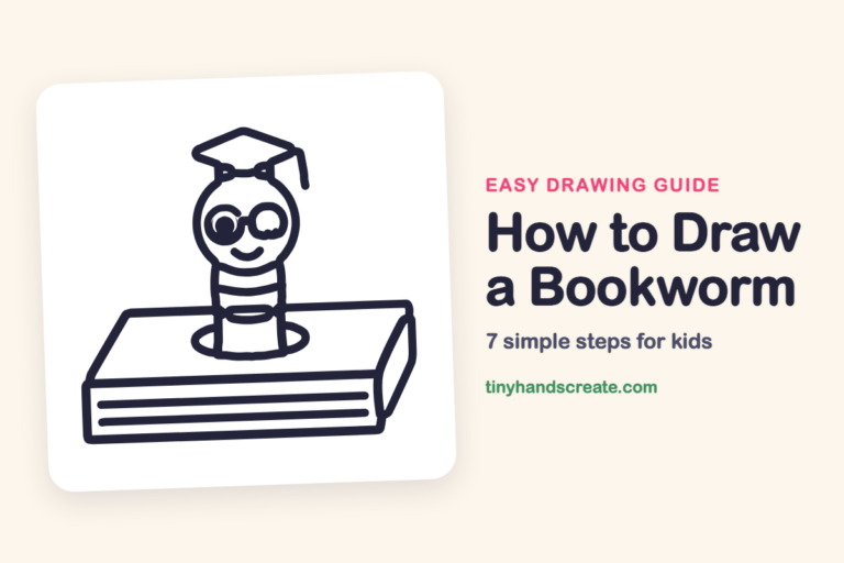 How to Draw a Bookworm: easy drawing guide for kids