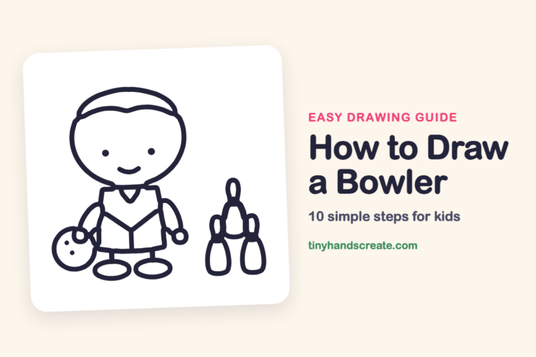 How to Draw a Bowler: easy drawing guide for kids