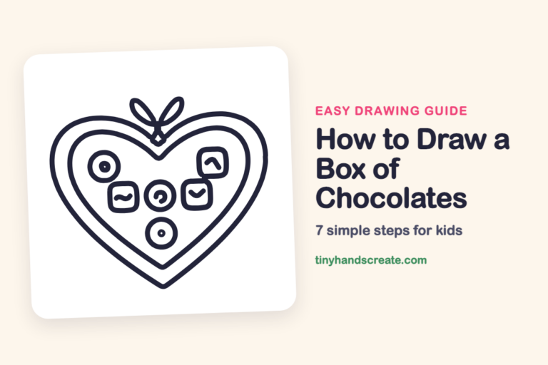 How to Draw a Box of Chocolates: easy drawing guide for kids