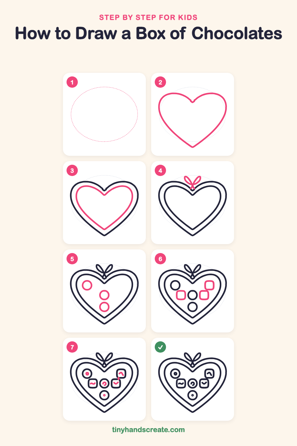 How to draw a box of chocolates step by step for kids