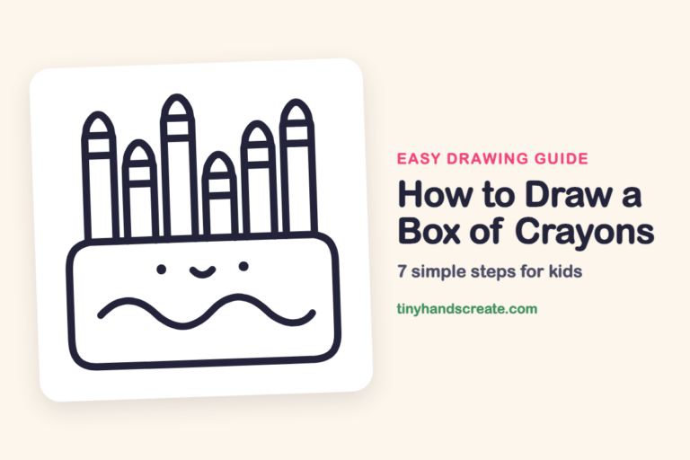 How to Draw a Box of Crayons: easy drawing guide for kids
