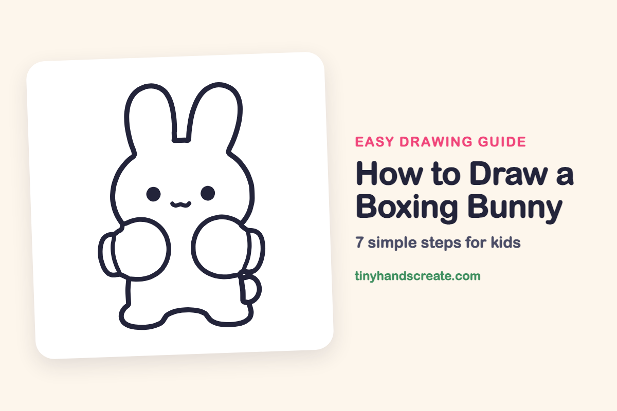 How to Draw a Boxing Bunny: easy drawing guide for kids