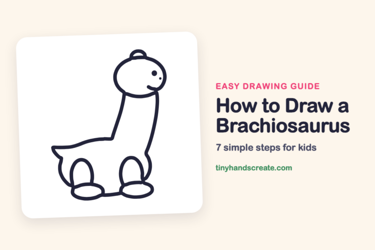 How to Draw a Brachiosaurus: easy drawing guide for kids
