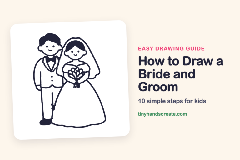 How to Draw a Bride and Groom: easy drawing guide for kids