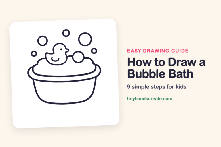 How to Draw a Bubble Bath: easy drawing guide for kids