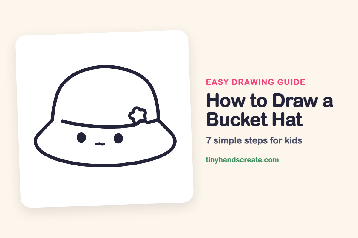 How to Draw a Bucket Hat: easy drawing guide for kids
