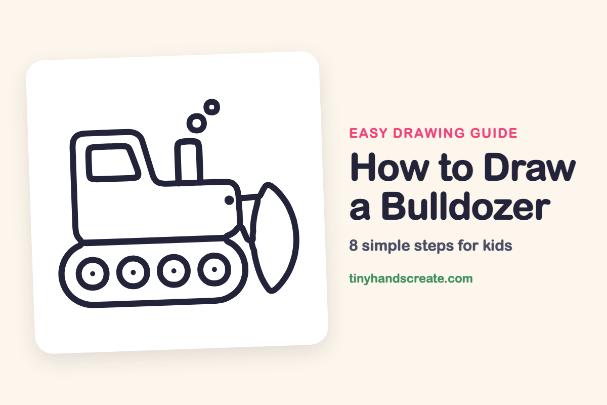 How to Draw a Bulldozer: easy drawing guide for kids