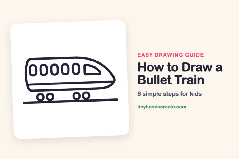 How to Draw a Bullet Train: easy drawing guide for kids