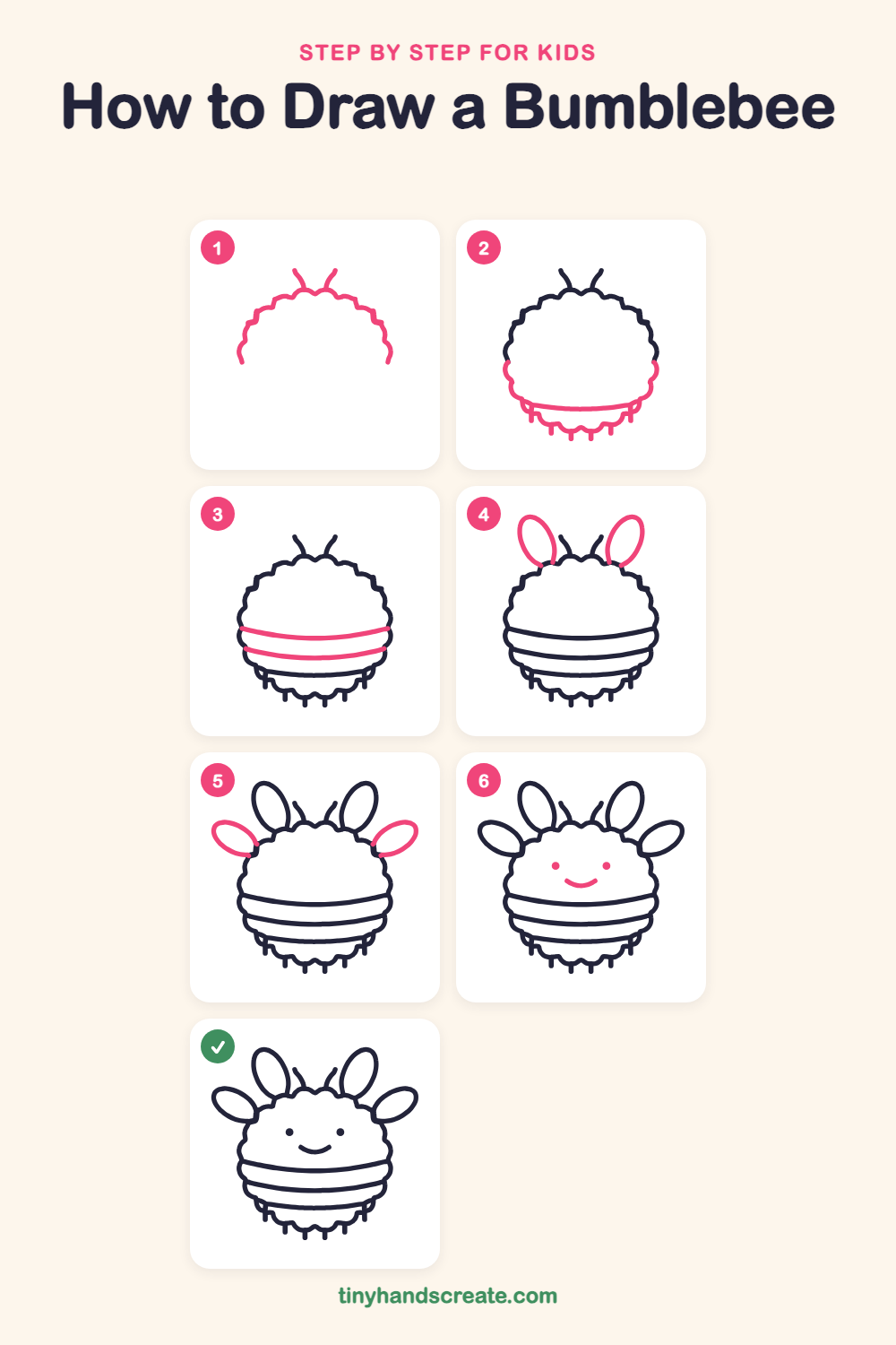 How to draw a bumblebee step by step for kids