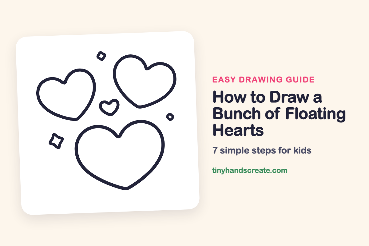 How to Draw a Bunch of Floating Hearts: easy drawing guide for kids