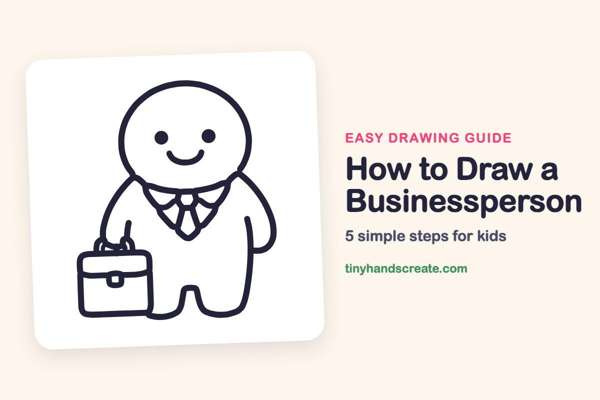 How to Draw a Businessperson: easy drawing guide for kids