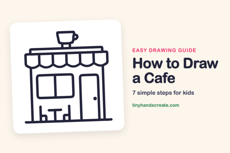 How to Draw a Cafe: easy drawing guide for kids