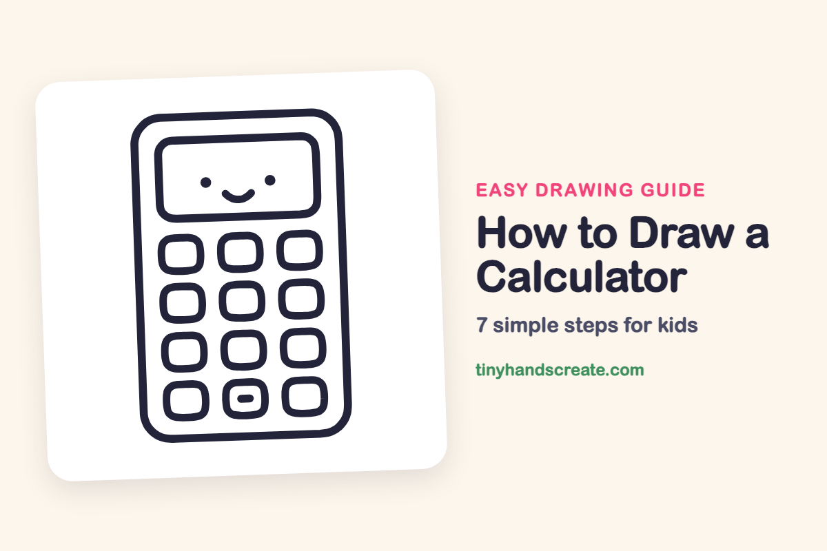 How to Draw a Calculator: easy drawing guide for kids