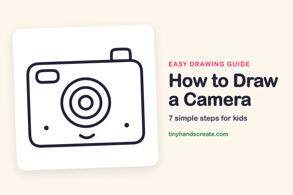 How to Draw a Camera: easy drawing guide for kids
