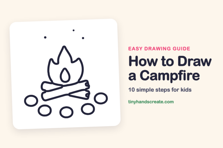 How to Draw a Campfire: easy drawing guide for kids