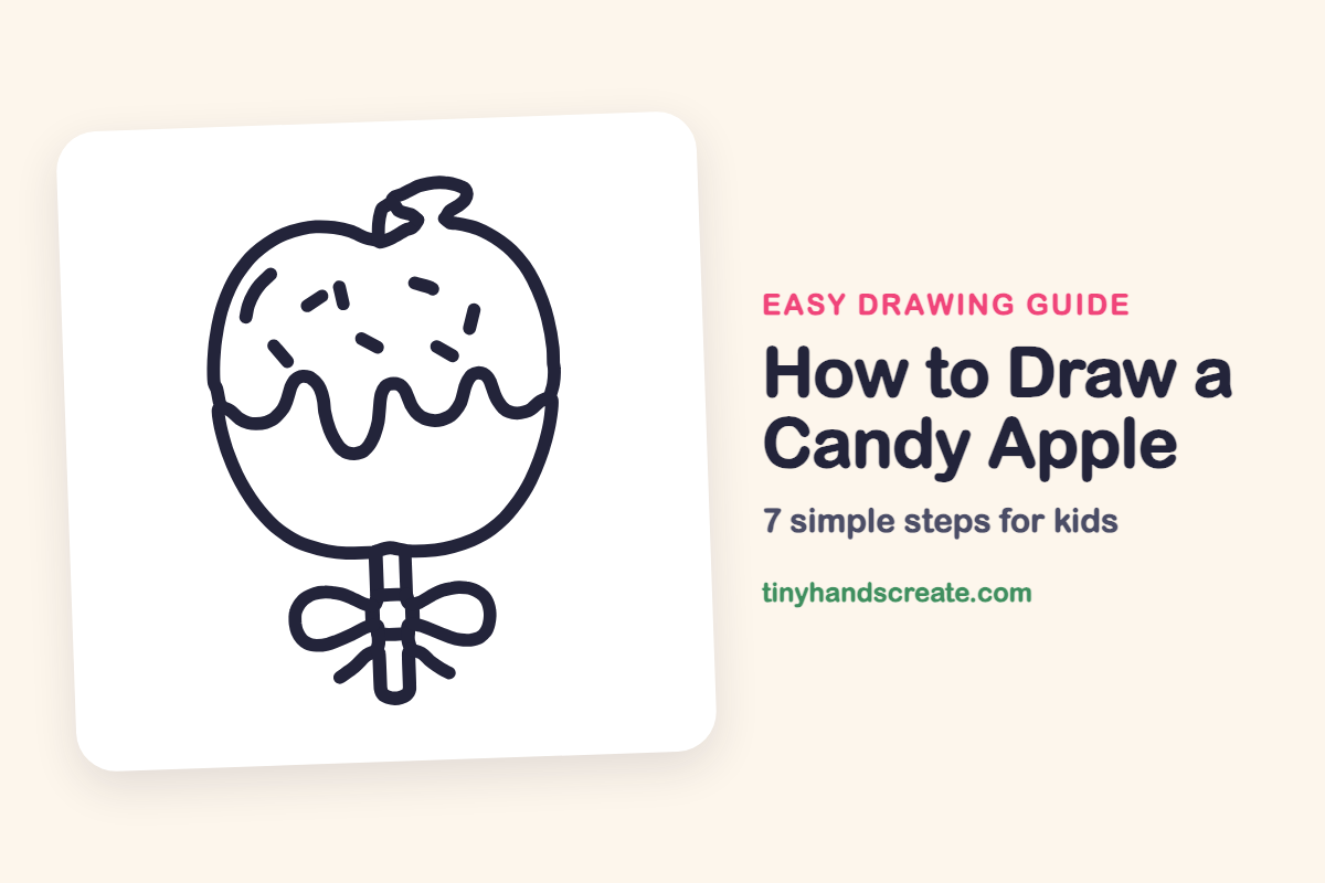 How to Draw a Candy Apple: easy drawing guide for kids