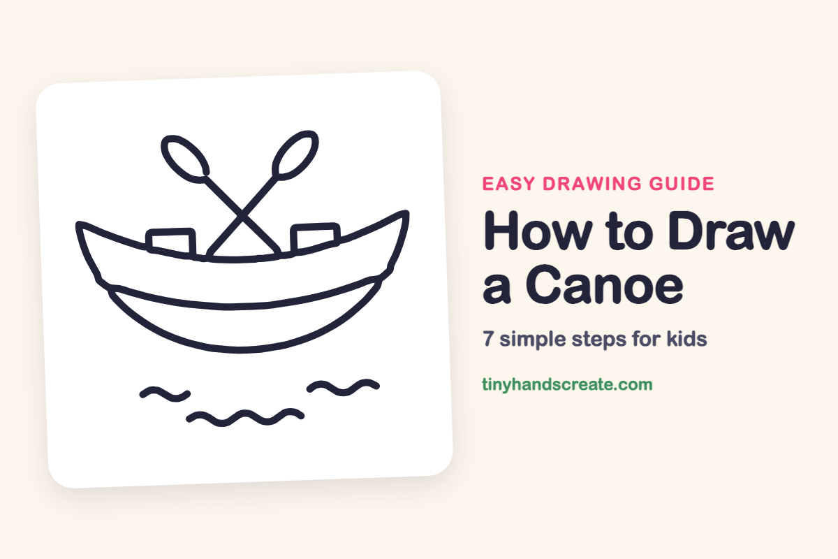 How to Draw a Canoe: easy drawing guide for kids