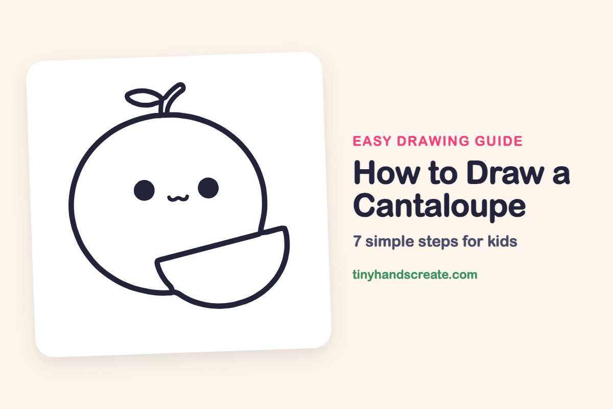 How to Draw a Cantaloupe: easy drawing guide for kids