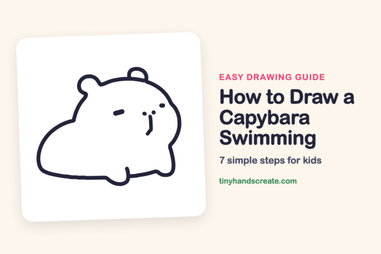 How to Draw a Capybara Swimming: easy drawing guide for kids