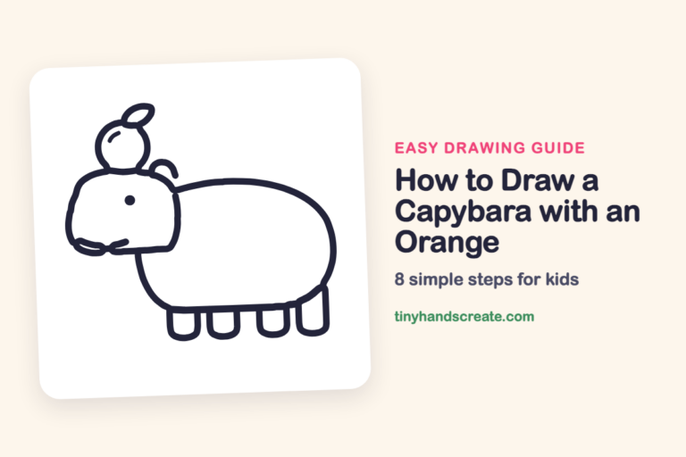 How to Draw a Capybara with an Orange: easy drawing guide for kids